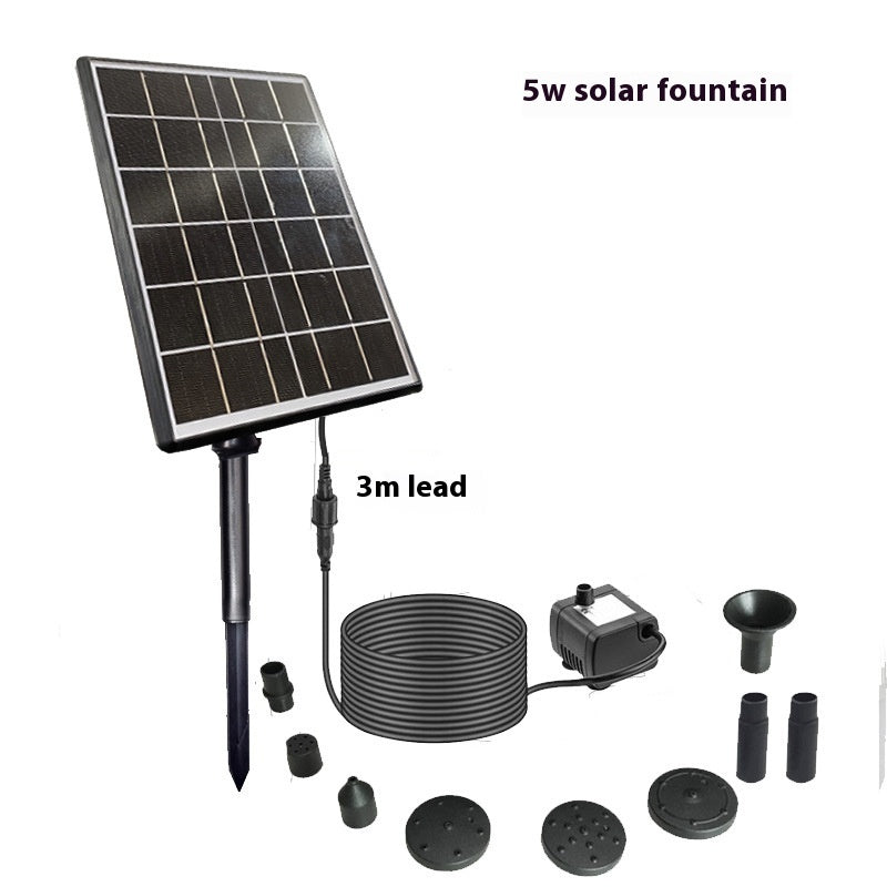 Solar Fountain Oxygen Rockery Water Garden Bird Bathtub Floating Fountain
