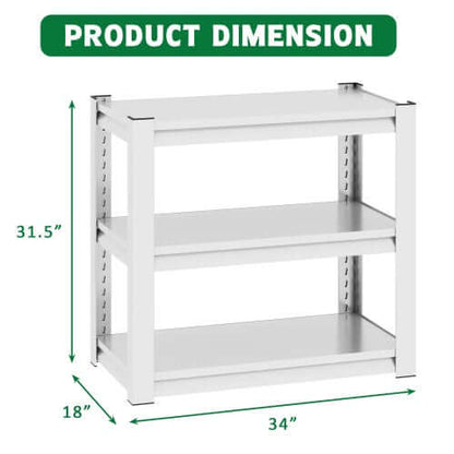 20-30 Gallon Fish Tank Stand - Metal Aquarium Stand, 34 W X 18 D X 31H Adjustable Heavy Duty Reptile Tank Stand, Adjustable 3-Tier Fish Tank Rack Shelf For Home Office, Tank Not Included